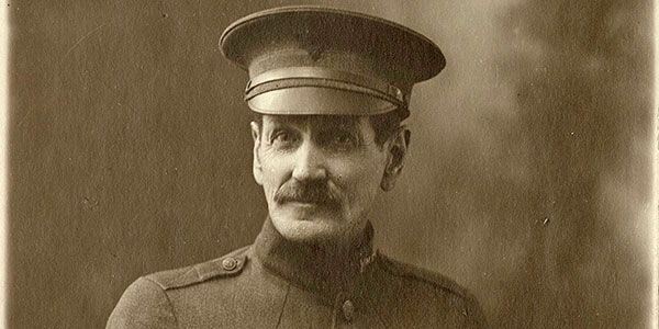 black and white photo of Elmer Cavins