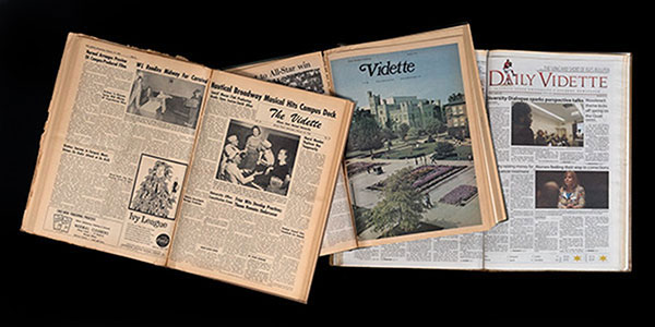 photo of stacked copies of The Vidette