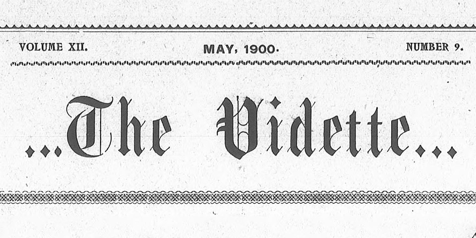 The Vidette May 1900 masthead