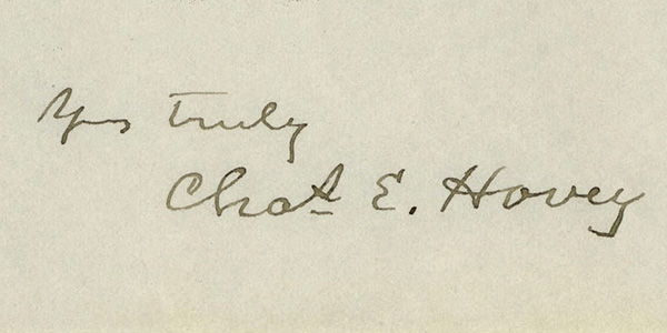 Charles Hovey's signature