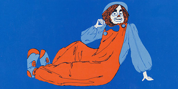 illustration of a clown on a blue background